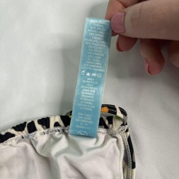 Victorias Secret Pink Size M Rainbow Cheetah Print Tie Bikini Top Y2K Lisa Frank - Picture 6 of 6